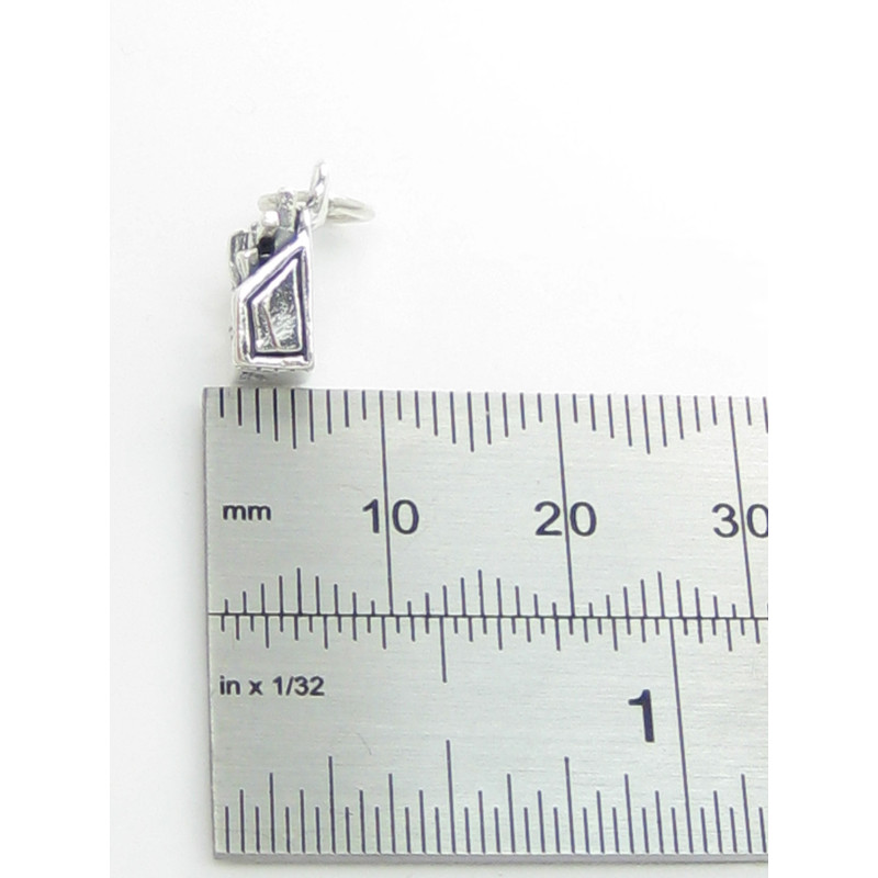 French Fries Sterling Silver Charm, Fun Fast Food Gift
